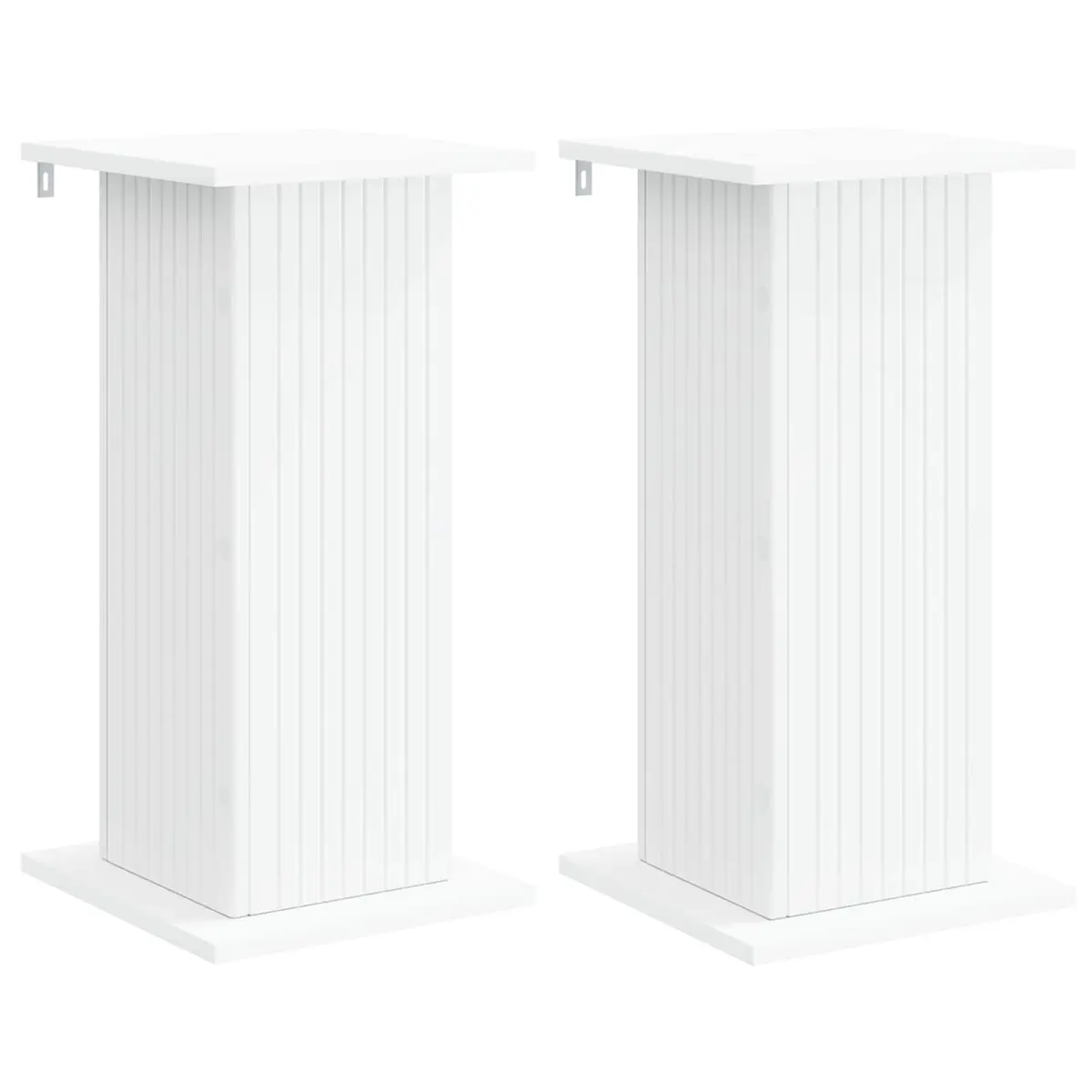 Plant Stand Indoor Display Unit 2 Pieces White Modern Shelving Unit
