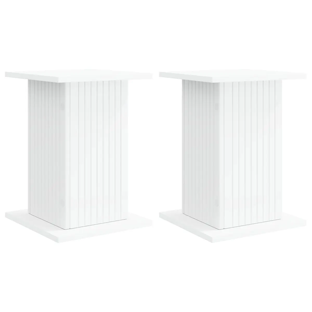 Plant Stand Indoor Display Riser 30.5cm White 2 Pieces