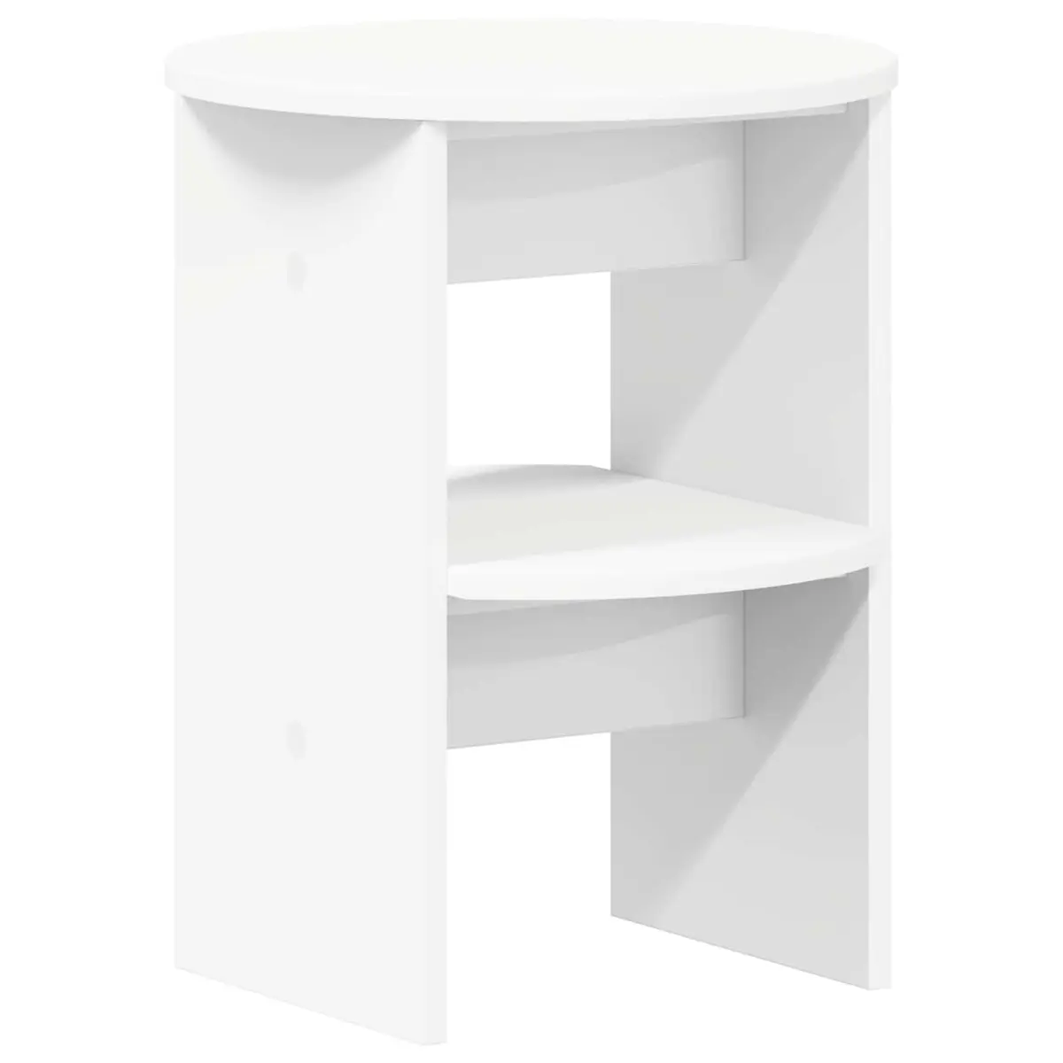 Side Cabinet Modern Storage 2 Piece Set Ø40 x 50 cm White Engineered Wood