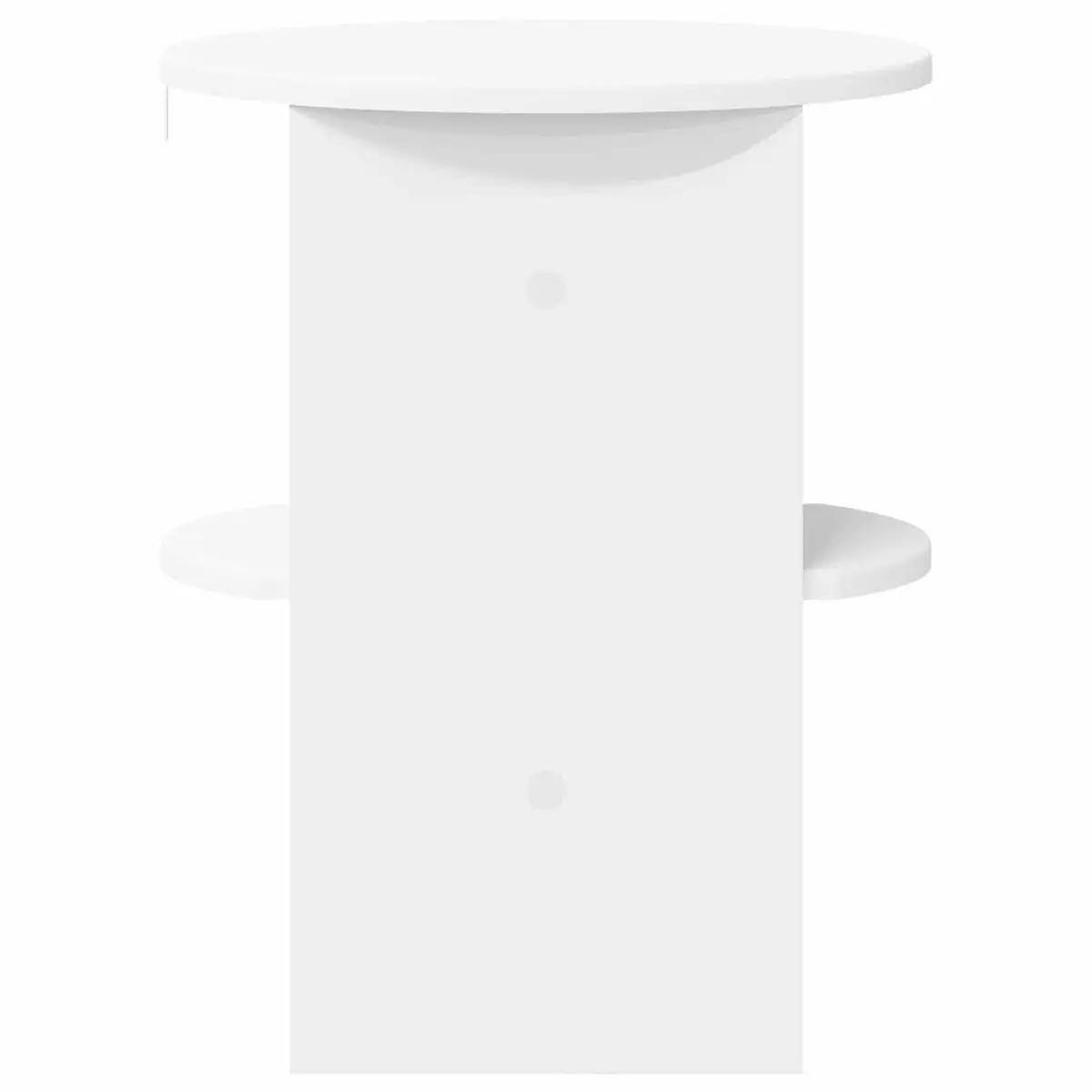 Side Cabinet Modern Storage 2 Piece Set Ø40 x 50 cm White Engineered Wood