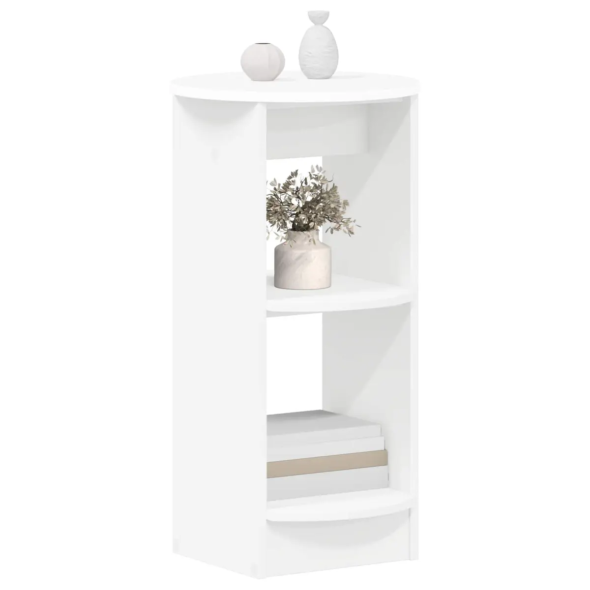 White Engineered Wood Side Cabinet for Storage Needs