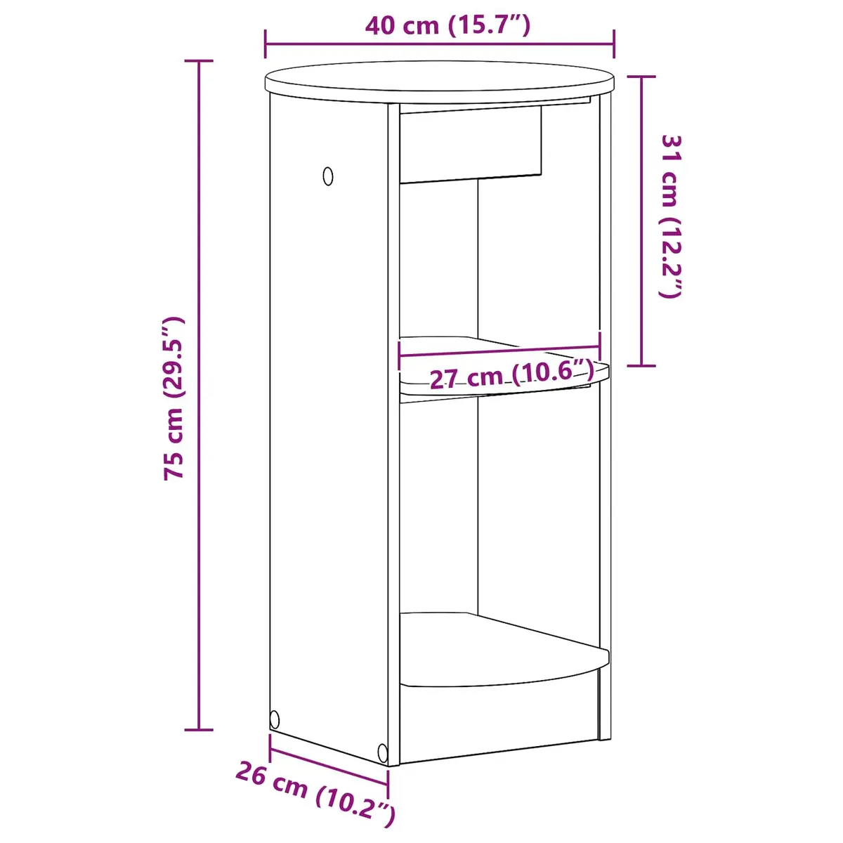 White Engineered Wood Side Cabinet for Storage Needs