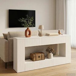Value and Practicality of the White Striped Console Table