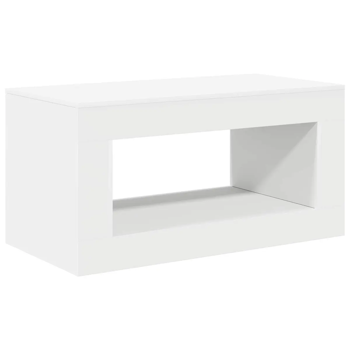 White Coffee Table Modern Design Living Room Accent Furniture Contemporary Style