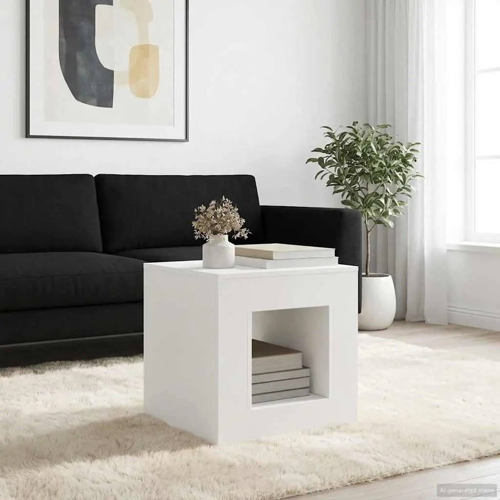 Coffee Table Modern Living Room Accent Decor Small Space White