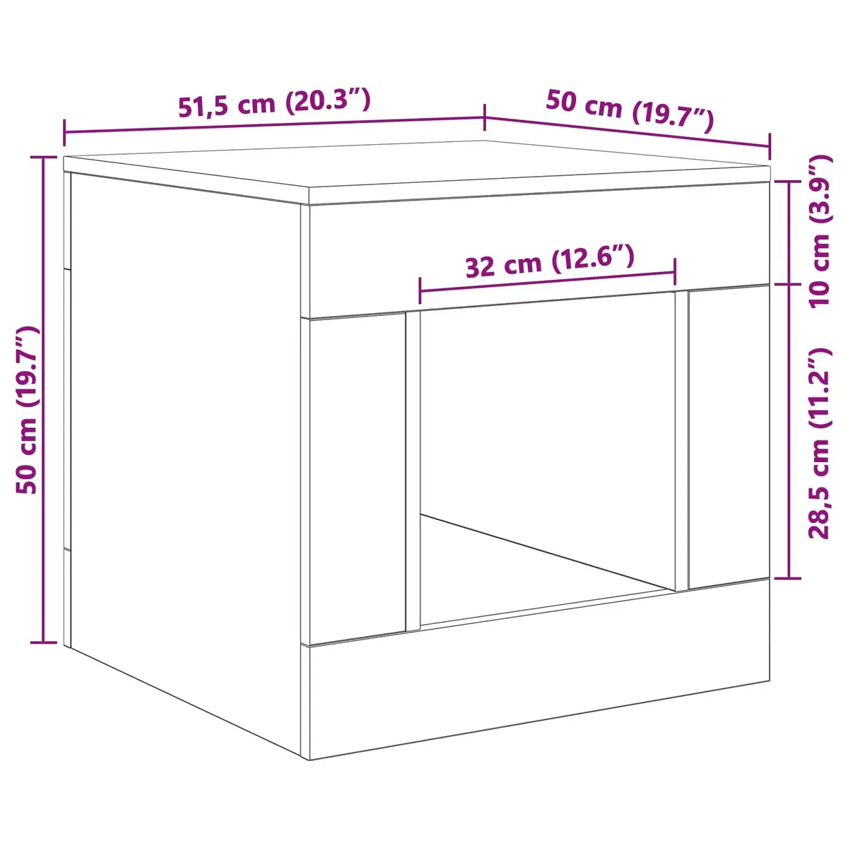 Coffee Table Modern Living Room Accent Decor Small Space White