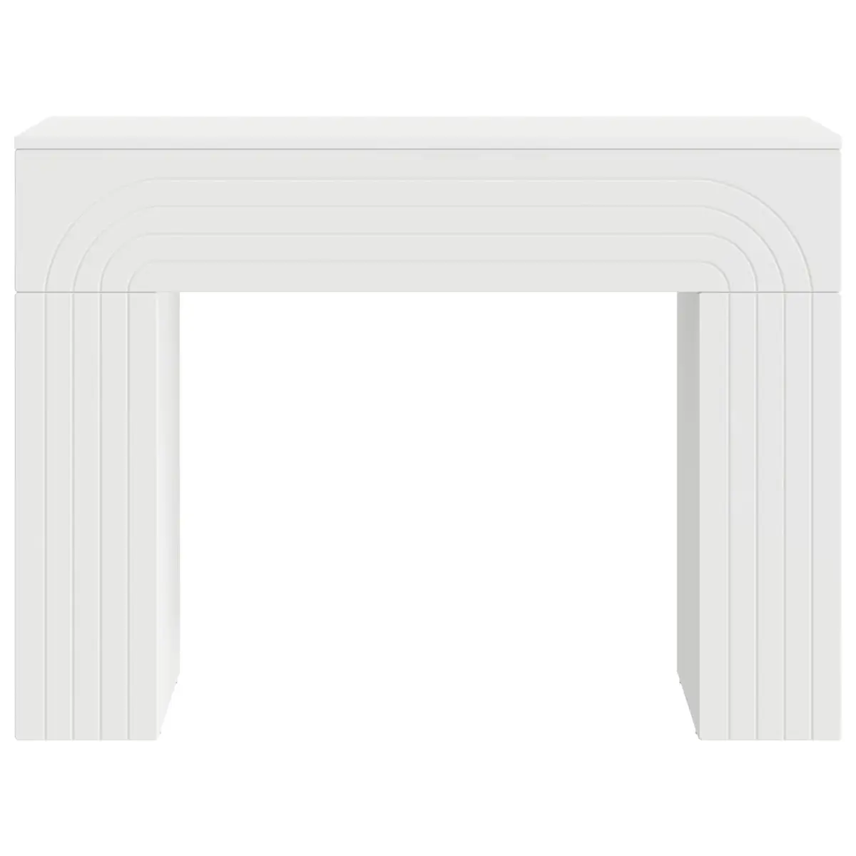 Coffee Table White Rectangular Modern Living Room Accent Furniture Engineered