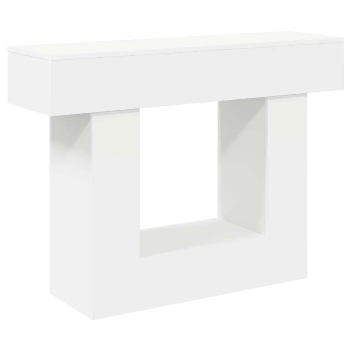 Console Table Modern Entryway Storage Shelf 101x30x74cm White