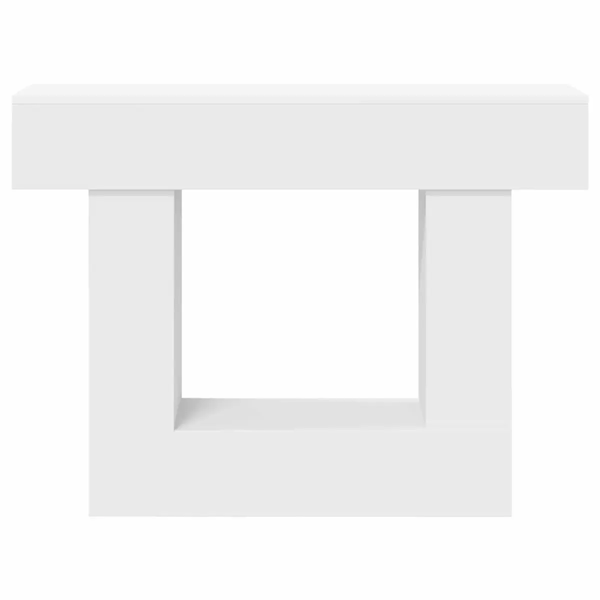 Console Table Modern Entryway Storage Shelf 101x30x74cm White