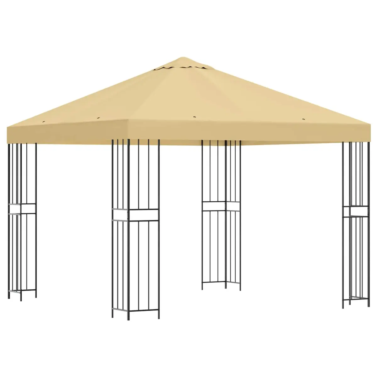 Outdoor Canopy Gazebo Cream 3x3m Steel Frame for Garden Patio Shade and Relaxation