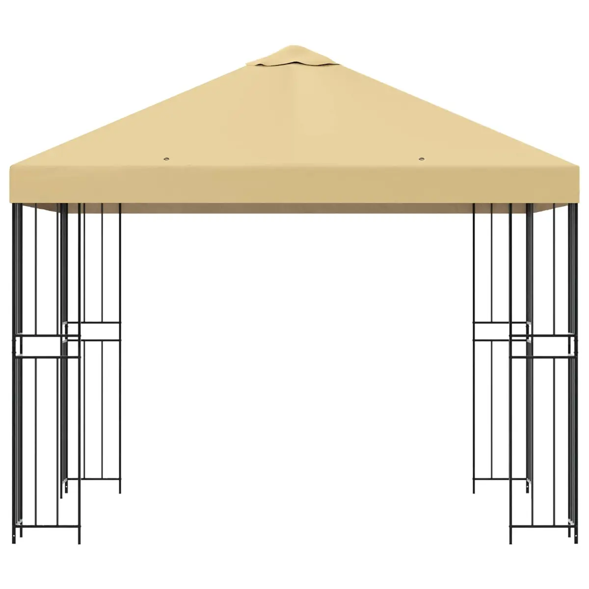 Outdoor Canopy Gazebo Cream 3x3m Steel Frame for Garden Patio Shade and Relaxation