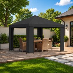 Reliable Outdoor 3 x 3 m Gazebo Canopy in Anthracite