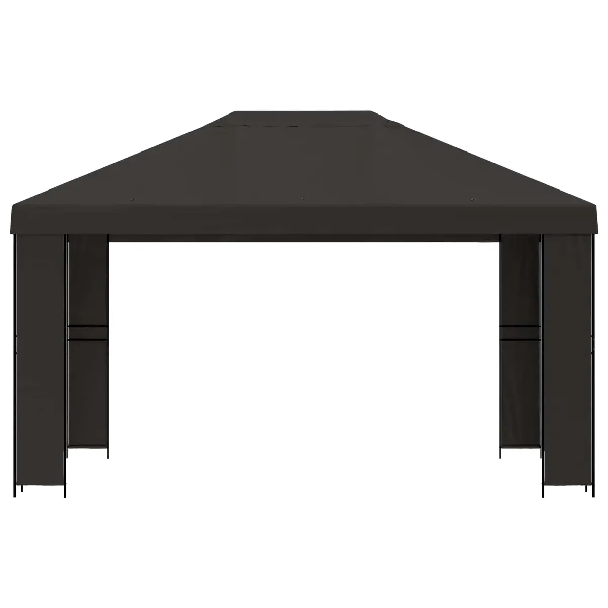 Gazebo Outdoor Canopy Shade Structure 4 x 3 m Anthracite Steel Frame Polyester