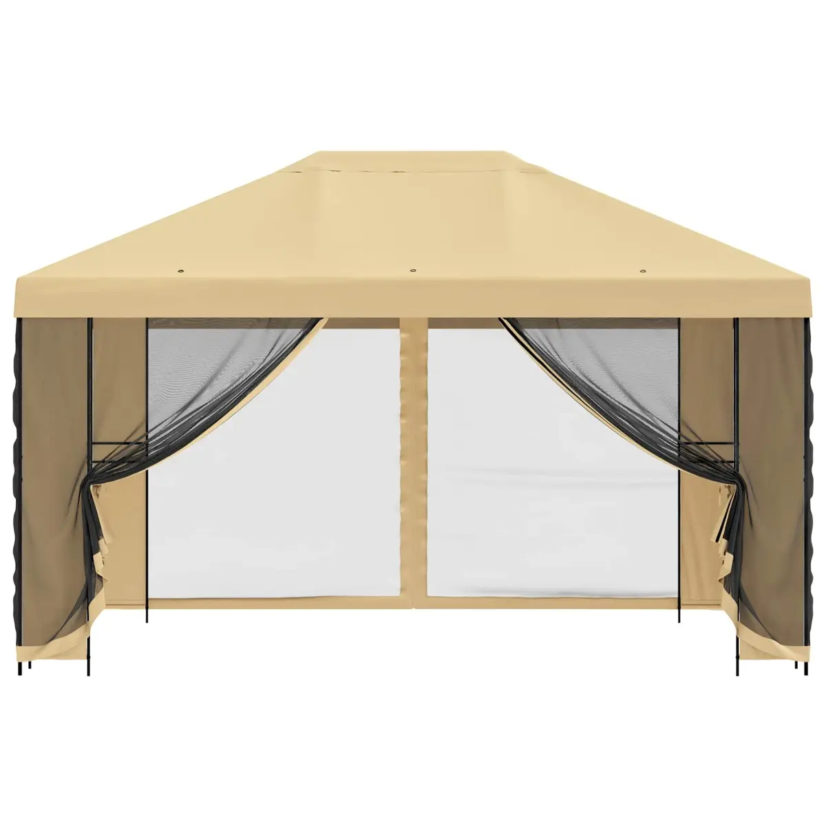 Garden Gazebo Canopy Outdoor Shade Structure 4x3m Steel Frame Cream