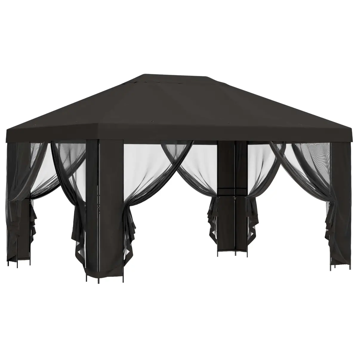 Garden Gazebo Canopy 4x3m Anthracite Outdoor Shade Pavilion