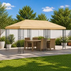 Reliable 6 x 3 m Gazebo Canopy Cover for Your Garden