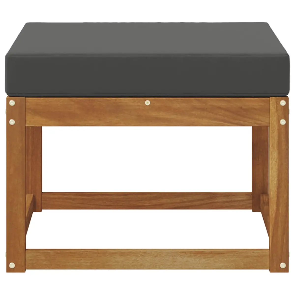 Outdoor Footstool Modular Seating Solid Acacia Wood Brown