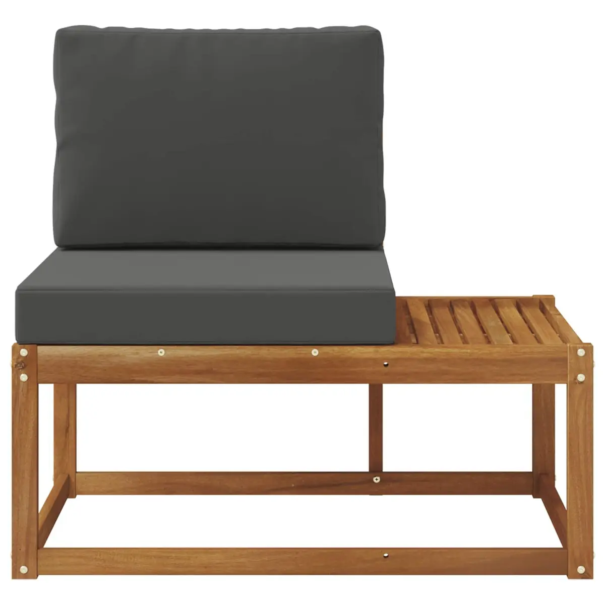 Outdoor End Sofa Modular Sectional Unit Garden Balcony Furniture Slatted Design
