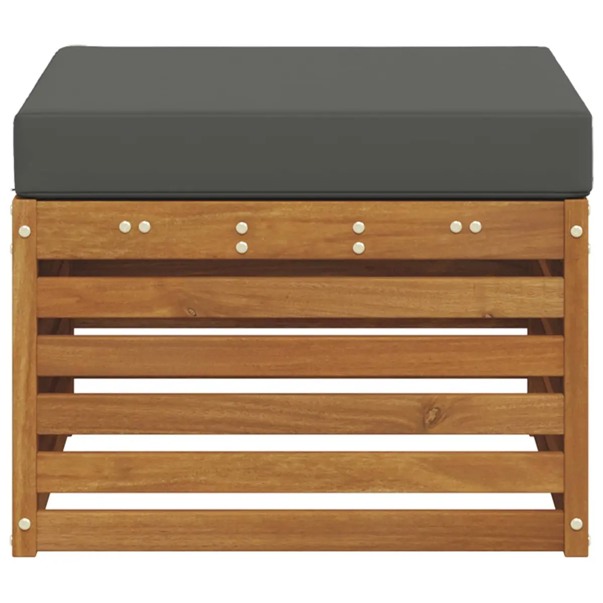 Outdoor Footstool Solid Acacia Wood Garden Patio Furniture Brown