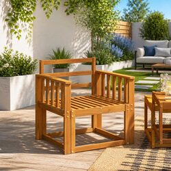 Reliable Brown Armrests, Perfect for Your Outdoor Area 60 x 6 x 61 cm
