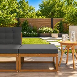 Reliable Modern Footstool for Outdoor Spaces