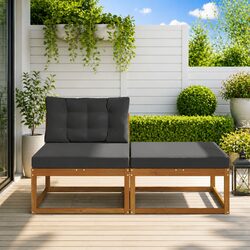 Comfortable and Practical 2-Piece Outdoor Sectional Sofa