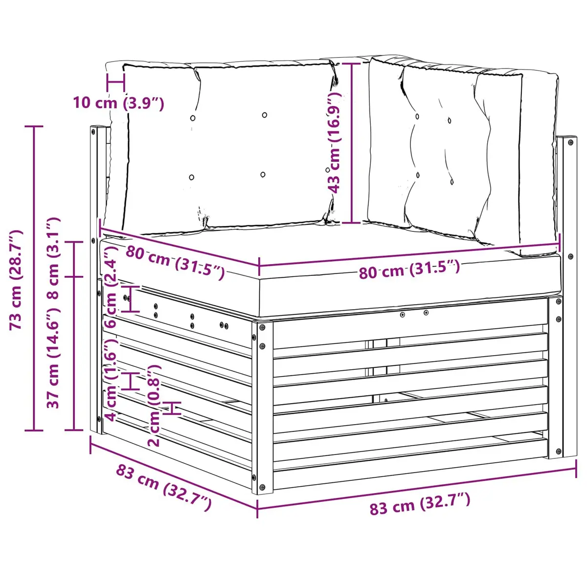 Corner Sofa for Outdoor Use