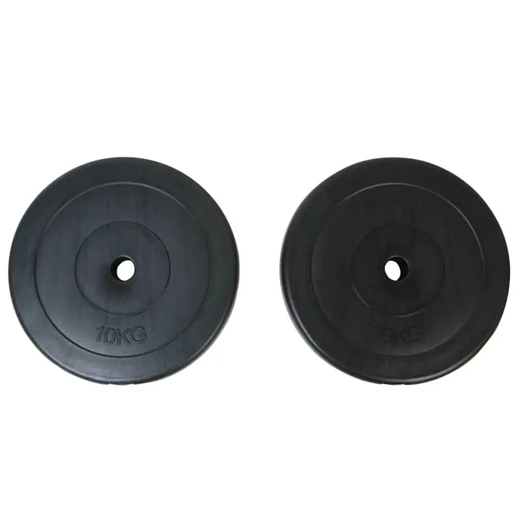 Weight Plates 10 kg Black Home Gym Dumbbell Training Pair