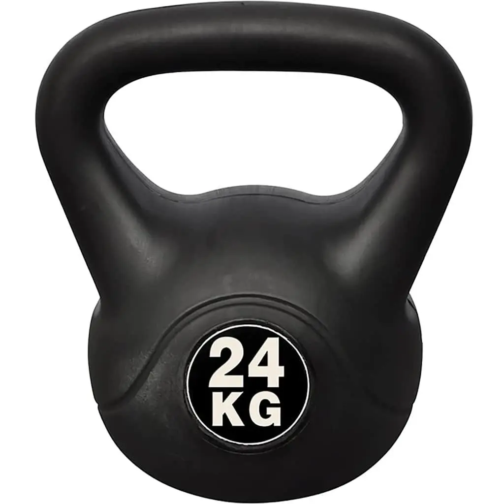 Vinyl Kettlebell Strength Training 24 KG Black