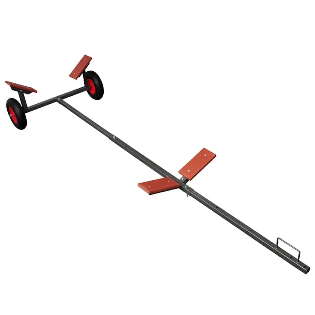 Boat Trailer Adjustable Frame 160 kg Capacity for Small Vessels 4.6 m Black