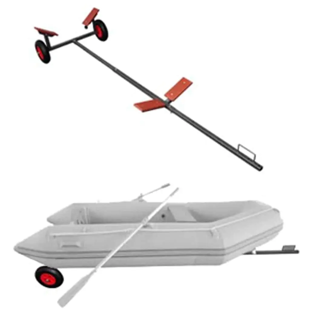 Boat Trailer Adjustable Frame 160 kg Capacity for Small Vessels 4.6 m Black
