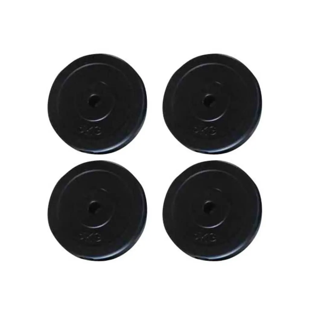 Weight Plates 20kg Set Dumbbell Plates Home Gym Strength Training Black