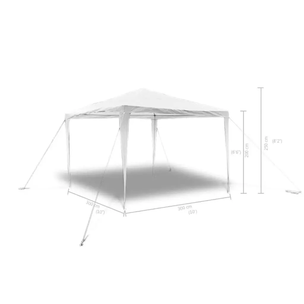 Garden Gazebo Pavilion Outdoor Canopy 3x3m Steel Frame White