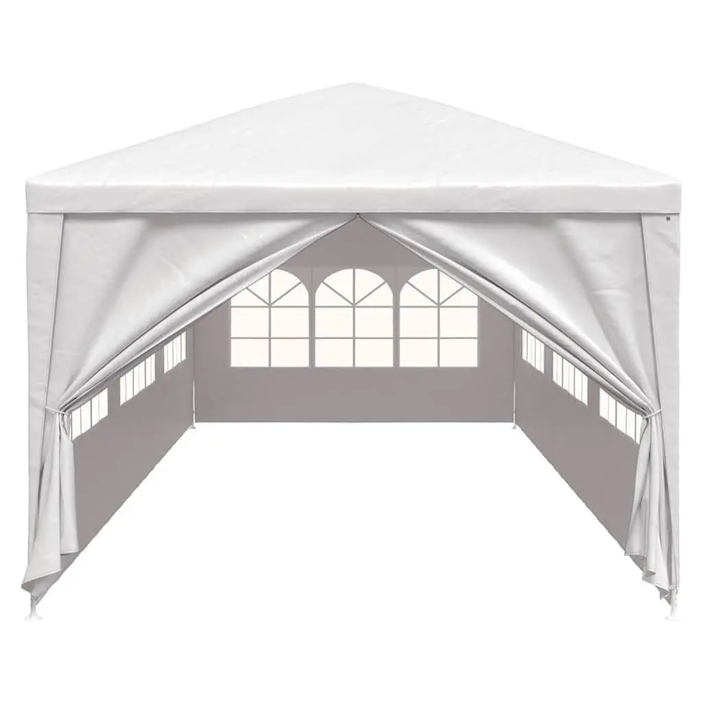 Outdoor Gazebo 3x9m White Party Tent with Side Panels and Windows for Gatherings
