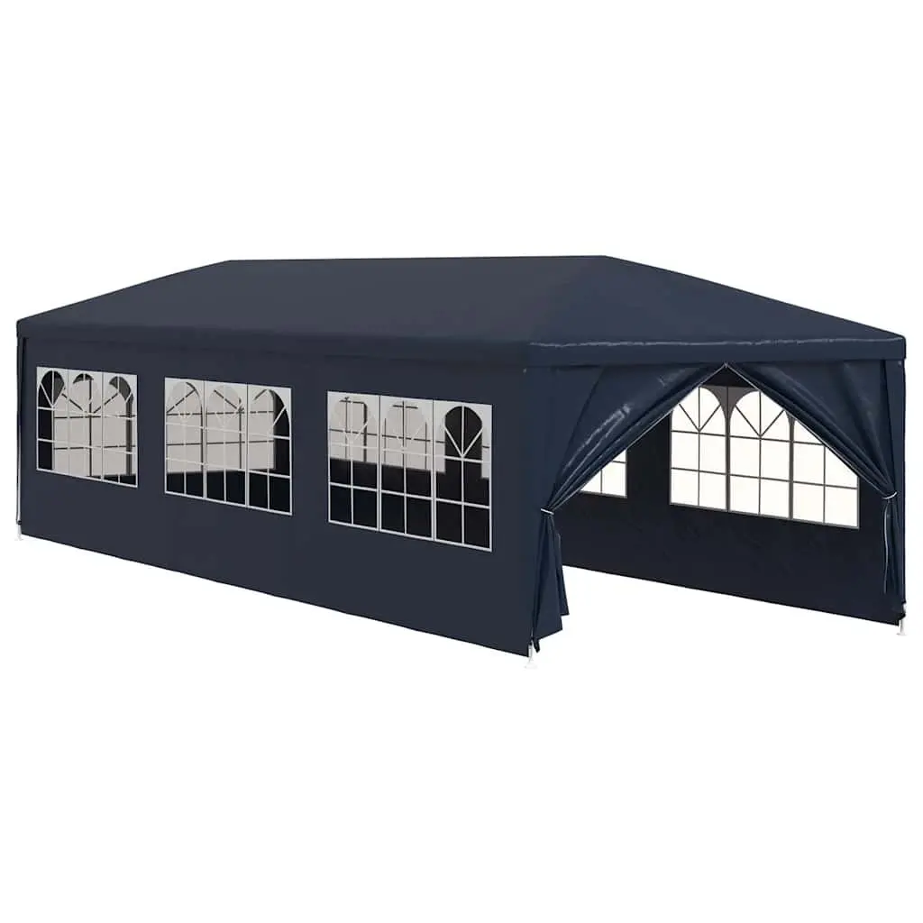 Party Tent Outdoor Canopy 3x9m Blue Garden Gazebo with Panels Door