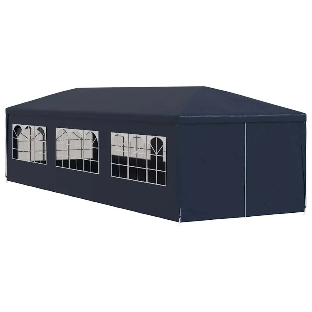 Party Tent Outdoor Canopy 3x9m Blue Garden Gazebo with Panels Door