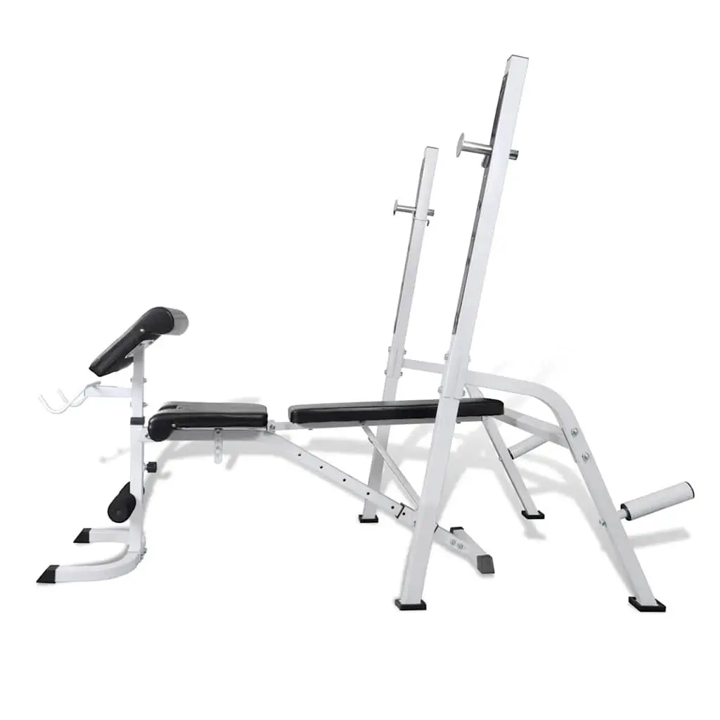 Adjustable Workout Bench Multi-Exercise Home Gym Fitness Training Equipment White