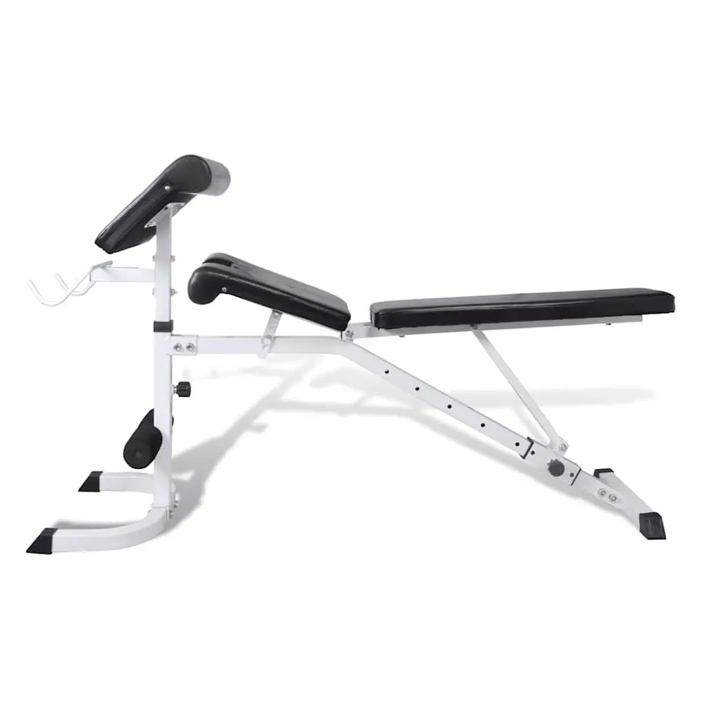 Adjustable Workout Bench Multi-Exercise Home Gym Fitness Training Equipment White