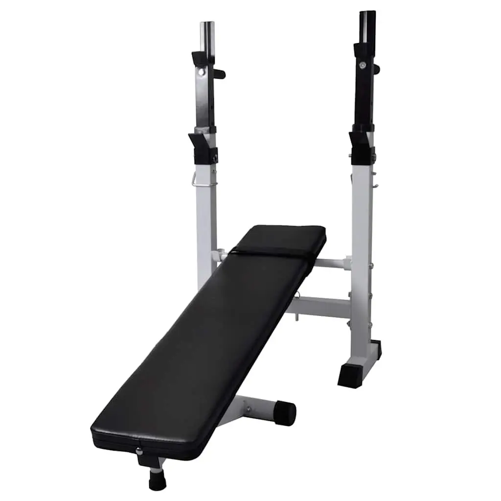 Adjustable Weight Bench Fitness Workout Home Gym Exercise White