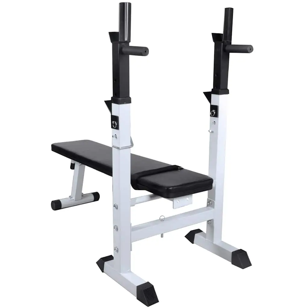 Adjustable Weight Bench Fitness Workout Home Gym Exercise White