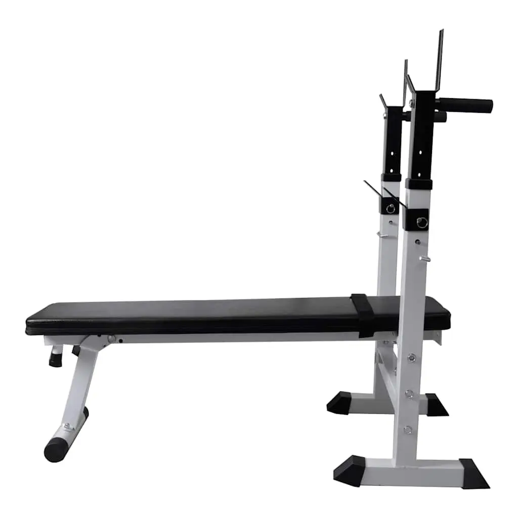 Adjustable Weight Bench Fitness Workout Home Gym Exercise White