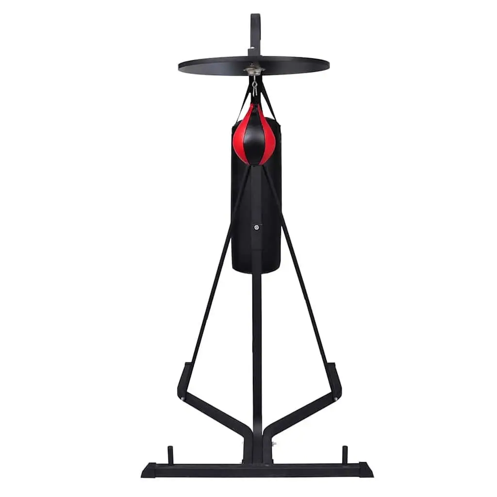 2 Way Boxing Stand Punching Bag Holder Speedball Platform Home Gym Training Black