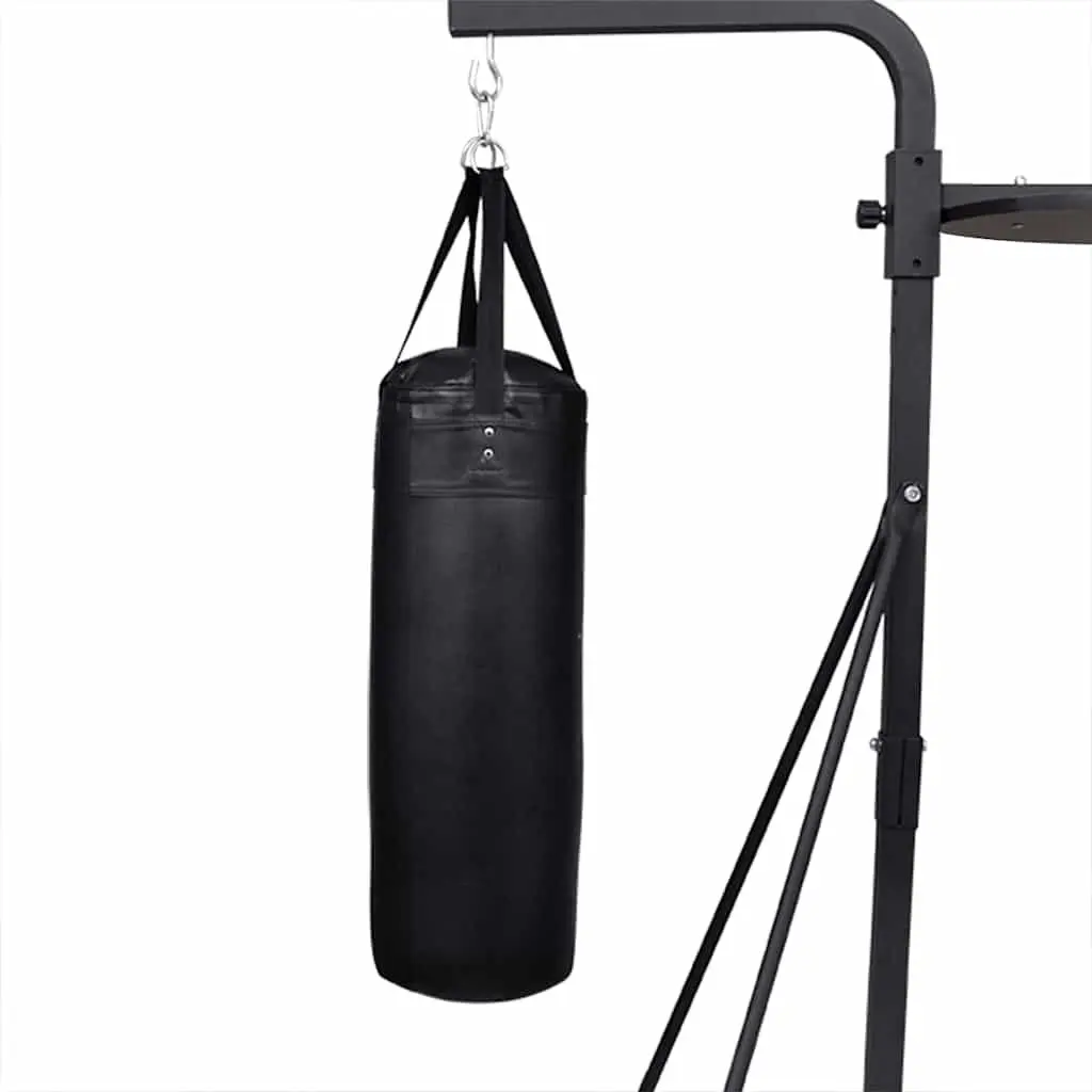 2 Way Boxing Stand Punching Bag Holder Speedball Platform Home Gym Training Black