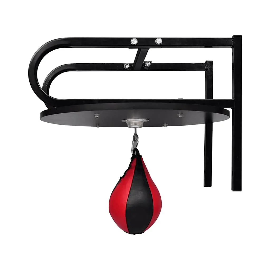 Speed Ball Platform Set Boxing Training Equipment Black Metal Wood