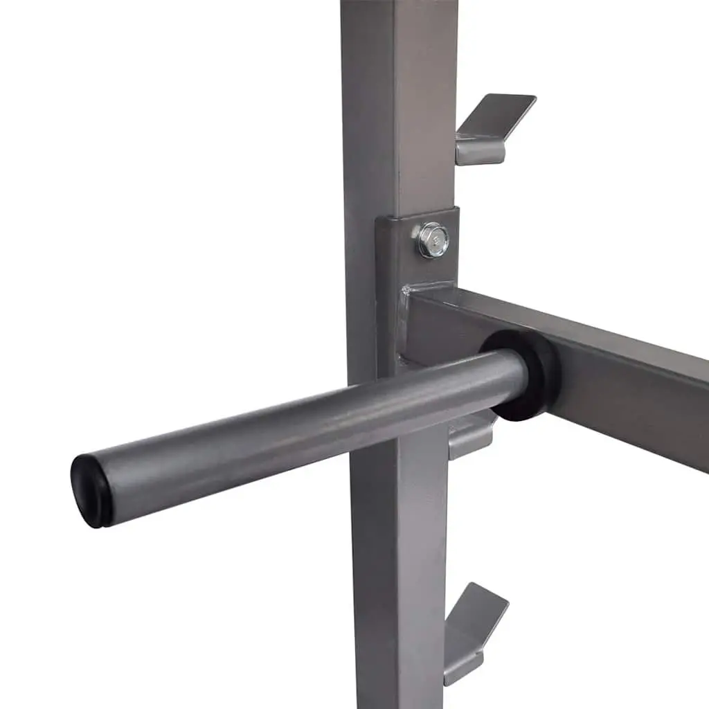 Dumbbell Barbell Rack Organizer Steel Storage Home Gym Black 49 x 100 x 95 cm