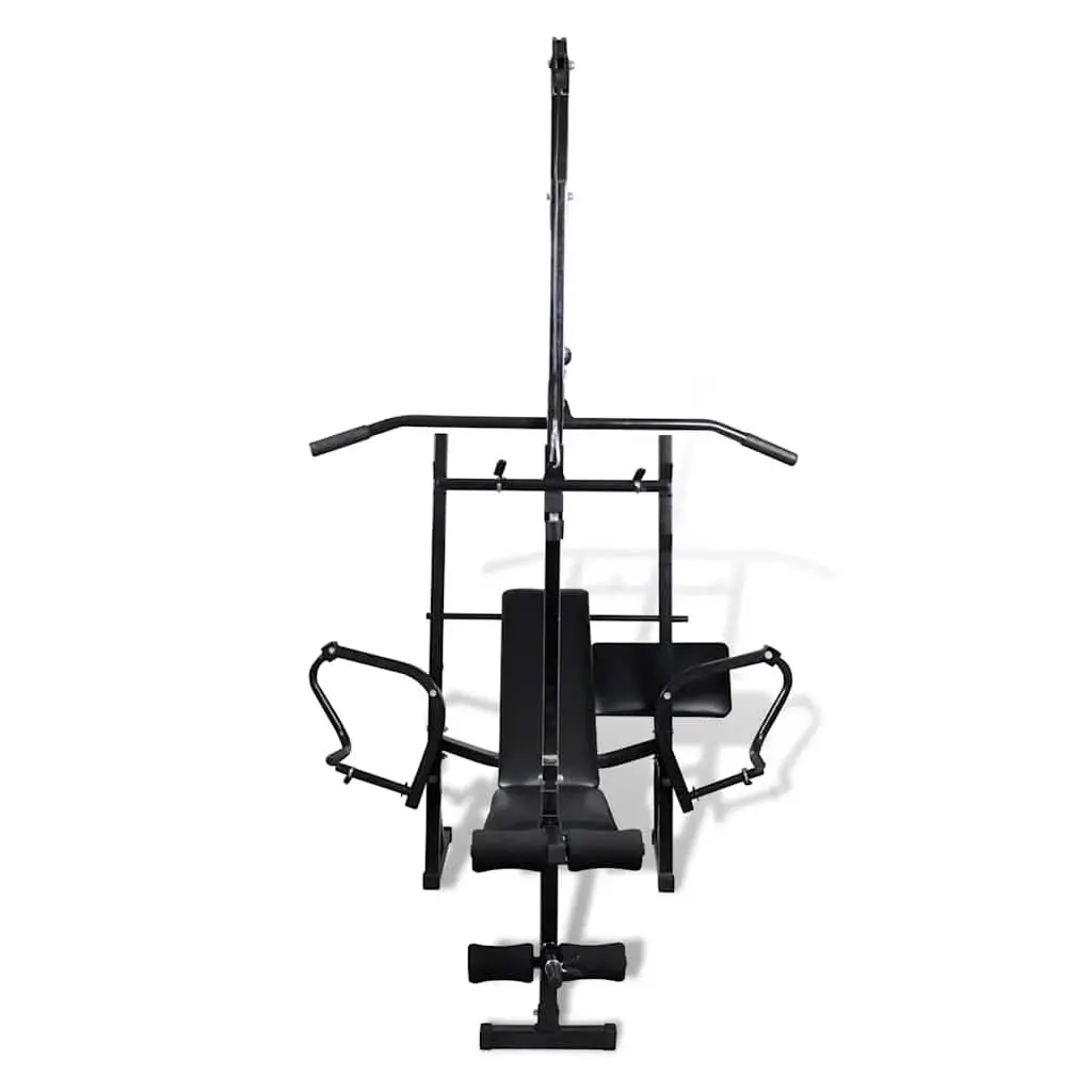 Fitness Workout Bench Grey Home Gym Exercise Equipment Weightlifting Station