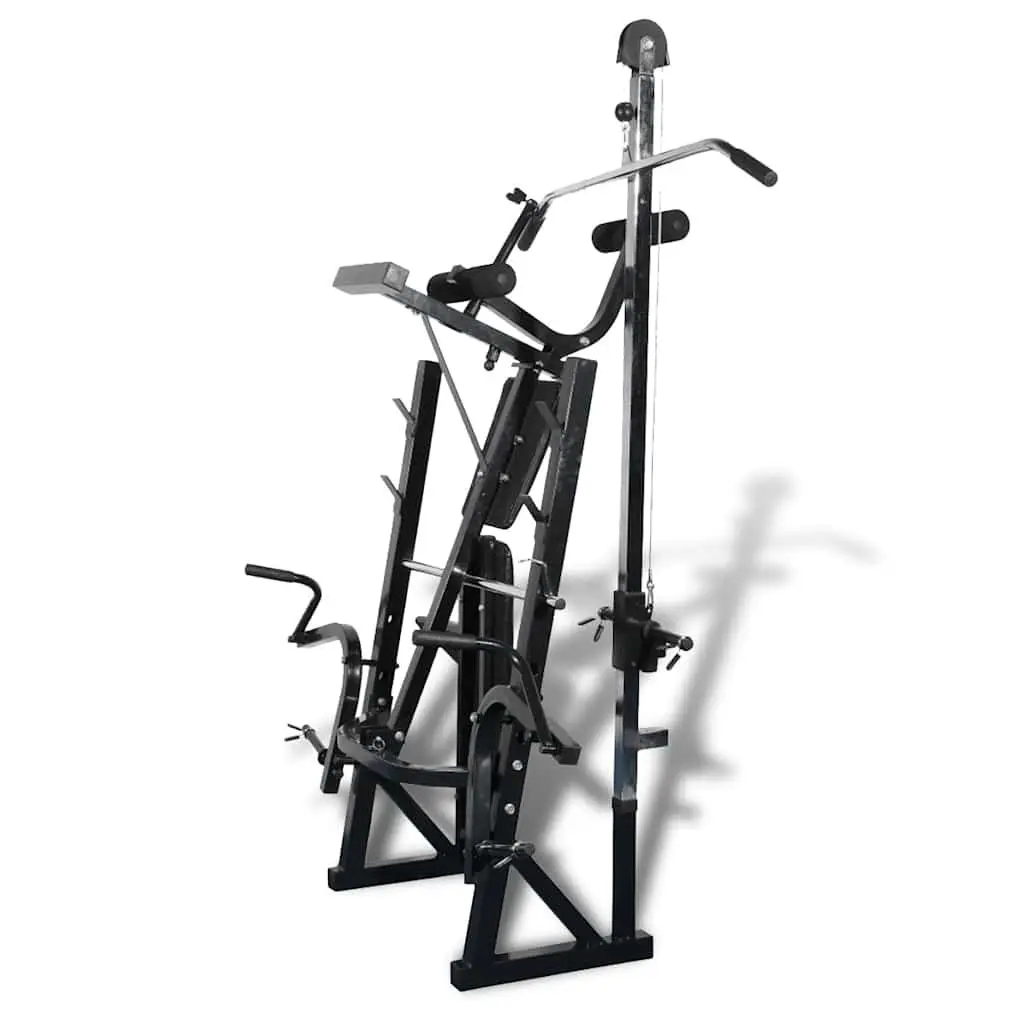Fitness Workout Bench Grey Home Gym Exercise Equipment Weightlifting Station