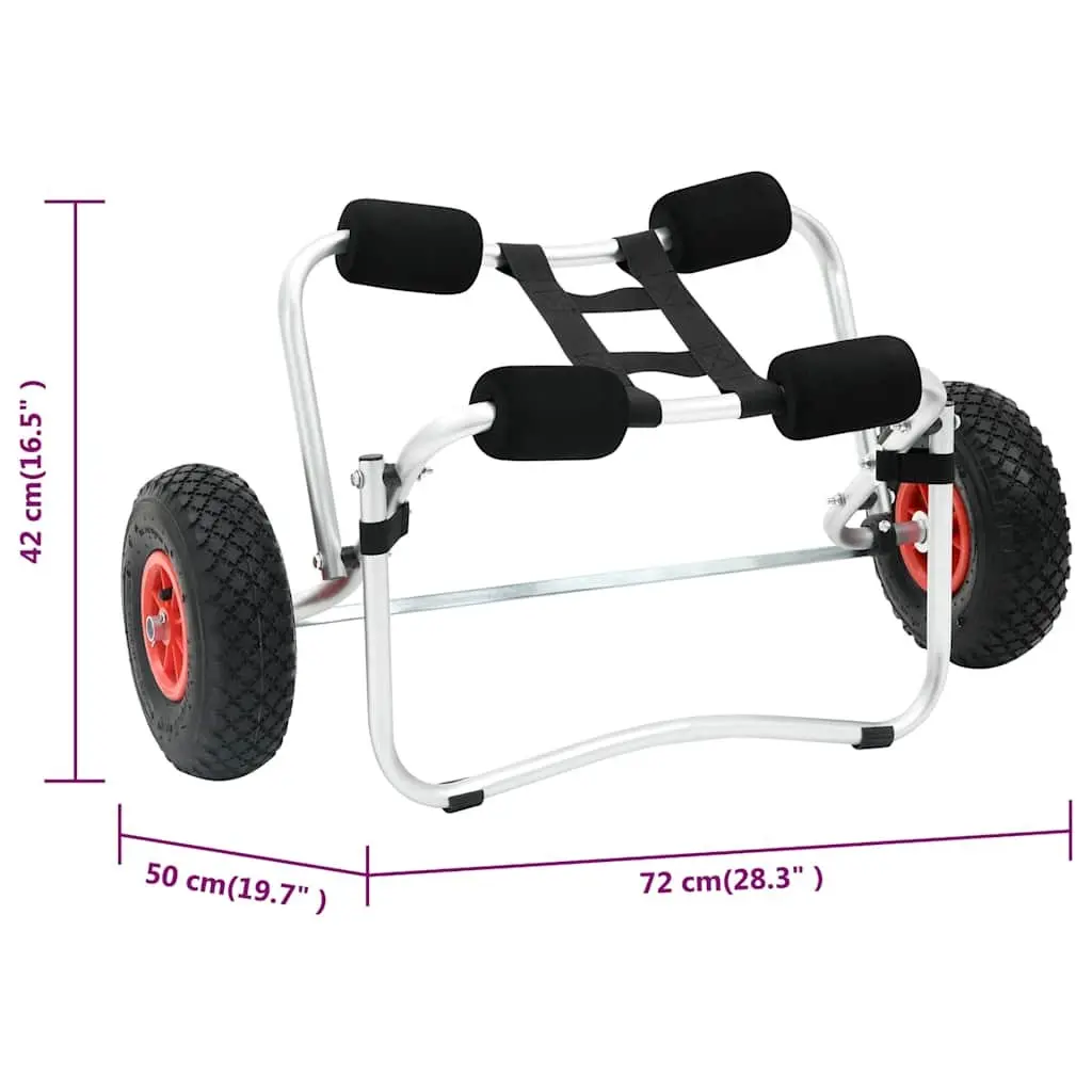 Kayak Trolley Cart Lightweight Portable Aluminum Transport Black