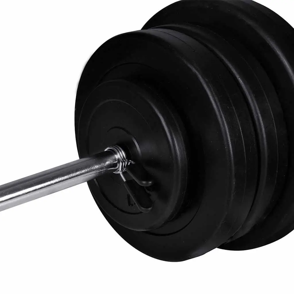 Barbell Dumbbell Set Weight Lifting 60.5kg Chrome Plated Steel Home Gym Exercise Silver