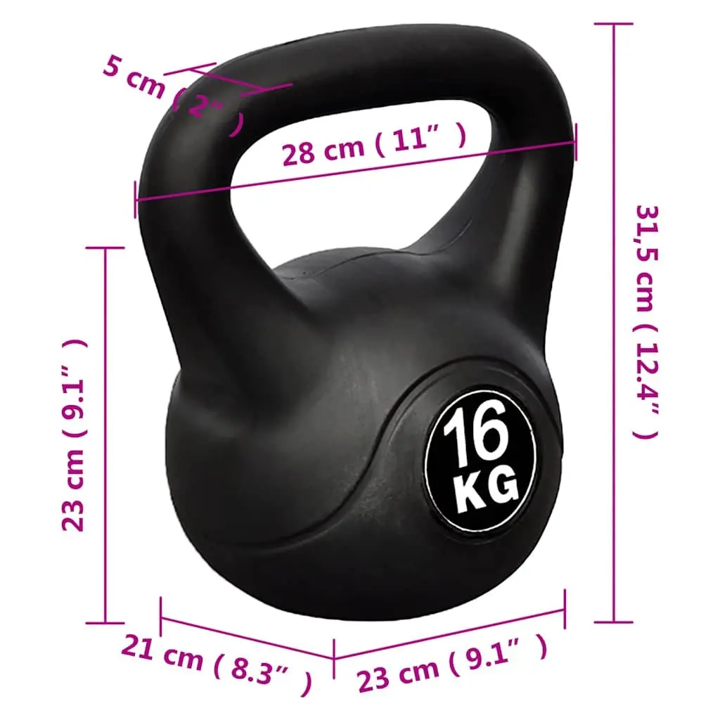 Kettlebell Strength Training 16 kg Black
